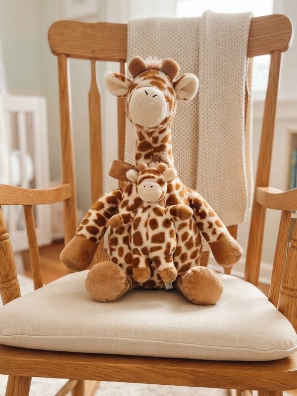 Cloud B Giraffe Mom and Baby Plush with Sound Machine